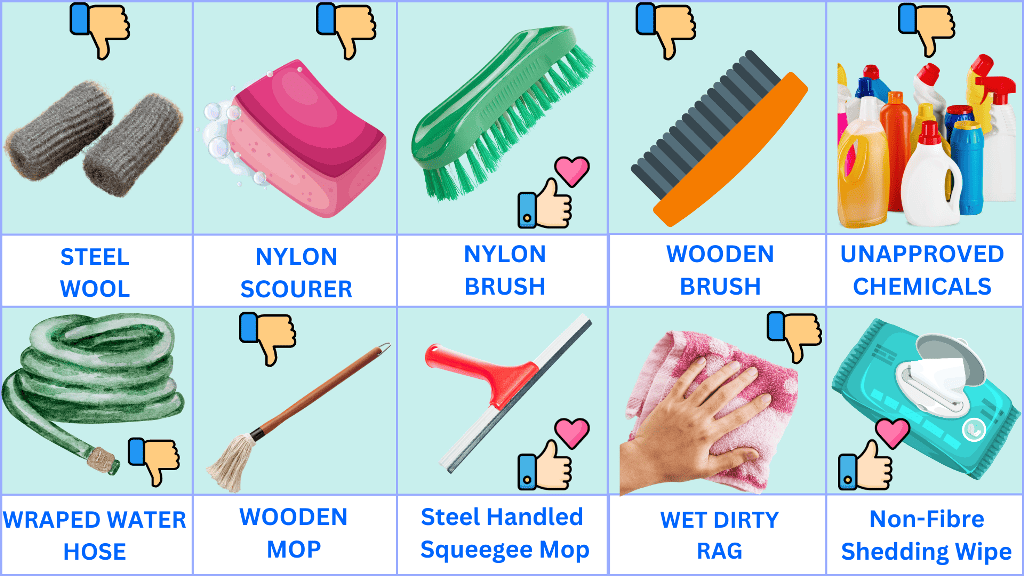 Equipment cleaning do's and don'ts