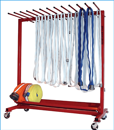 Transfer hose drying by hanging