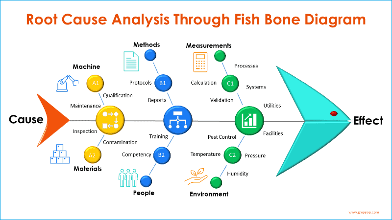 Fishbone diagram for investigation